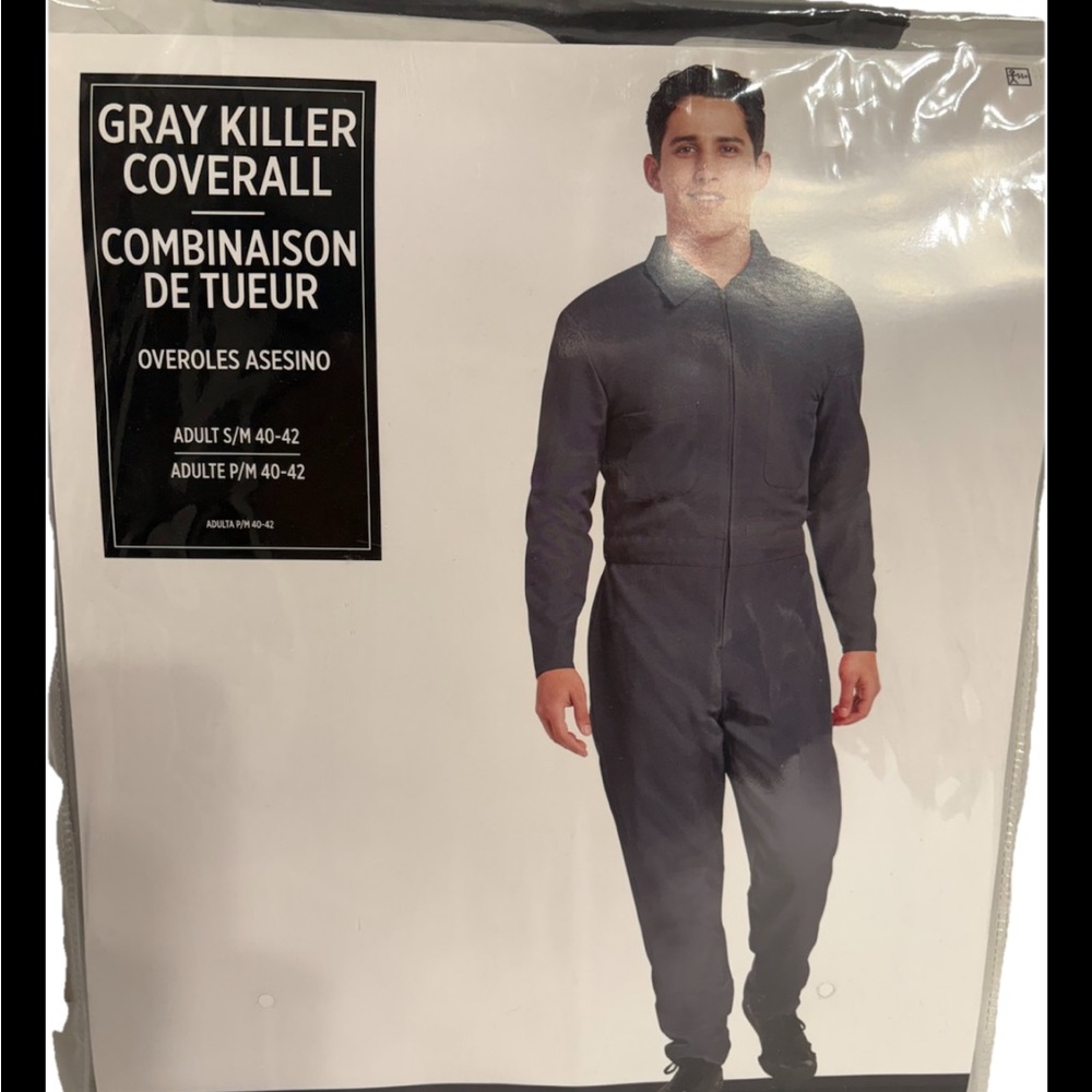Men’s Halloween costume Navy Blue Killer Coverall Men’s Adult small-medium (40-4